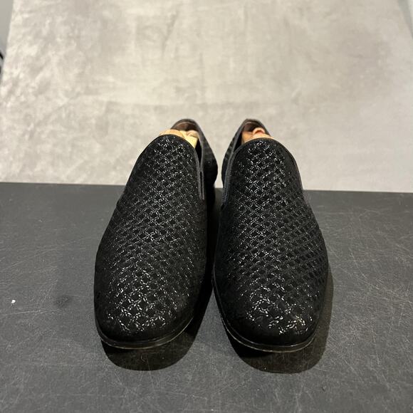 Mezlan Shoes Mens Size 10 Black Smoking Slipper Loafers Woven Leather Sole 16204 main image 7